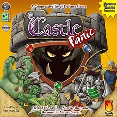 the game castle panic is shown in front of an image of monsters and other creatures