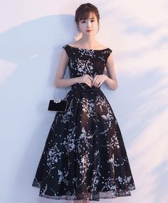 Black Knee-length Dress For Banquet, Black Midi Evening Dress For Banquet, Black Sleeveless Midi Dress For Banquet, Sleeveless Black Midi Dress For Banquet, Black A-line Midi Dress For Banquet, Black Fitted A-line Tea Length Dress, Fitted Black A-line Tea Length Dress, Black Fitted Tea Length Dress, Simple Evening Dress