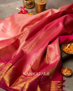 Dreamy, flowy, and absolutely stunning, this Kanchipuram Silk Checks and Butta Pastel Pink Saree is ought to leave you, looking like a dream. #Kanchipuram #kanchipuramsaree #kanchi #kanchisilk #kanjivaramsaree #kanjivaramsilk #silk #silksaree #sareefashion #sareelove #sareeaddict #weddingsilk #handloomsilk #weddingsaree #weavesofindia #Kankatala #Kankatalasaree #authentichandloomsaree Pastel Pink Saree, Saree Golden, Blouse Indian Saree, Ruffle Blouse Designs, Lichi Silk Saree, Engagement Saree, Zari Saree, Lehnga Dress, Product Styling