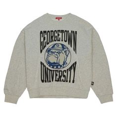 Heather Grey/Navy Georgetown University Crewneck Brand: Mitchell & Ness Official University Merchandise Size: Xl (Women’s) Measurements (Taken Flat): 26.5” Shoulder To Shoulder; Shoulder; 26” Pit To Pit; 10” Pit To Hem Condition: Nwot; Brand New & Only Tried On Intended To Keep, But Changed My Mind & Too Late To Return Questions? Ask Away!! Poshmark Takes 20% From Sales Bundle To Save Ships Following Business Day Msrp: $70.00 Including 10% Off Price Is Firm Gray College Sweatshirt With Logo Print, College Gray Sweatshirt With Logo Print, Gray Winter Campus Tops, Gray Tops For Campus In Winter, Gray Winter Tops For Campus, University Logo Tops For Fall Streetwear, University Logo Tops For Streetwear In Fall, Oversized Gray Varsity Sweatshirt, Gray Sweatshirt For Campus In Fall