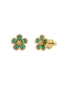 kate spade new york Fleurette Stud Earrings Kate Spade Jewelry Kate Spade New York, Green Gold, Kate Spade New York, Green And Gold, Cubic Zirconia, Kate Spade, Jewelry Accessories, Pick Up, In Store