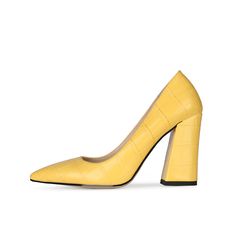 Shop Yellow Croc Printed Pointed Toe Slip-on Pumps Block Heel Bridal Womens Shoes color Yellow for Going out, Party, Work with worldwide Free shipping & Free return. White Crocodile, Shoes For Wedding, Slip On Pumps, Croc Print, Wedding Heels, Shoes Color, Wedding Shoes, Block Heels, Going Out