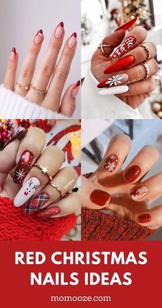 Nails Red Christmas, Christmas Nails Red, Red And White Nails, Mint Nails, Nails Holiday, Dark Red Nails, Holiday Nail Designs, Nail Care Tips