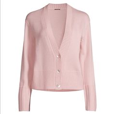 Price Is Firm New With Tag The Actual Color Of The Cardigan Is Exactly Like Stock Pictures. Beautiful Pink Color Kensington Pink Timeless, This Merino Wool Cardigan Features Rib-Knit Details At Cuffs, Trim, And Hem Lending Character To The Piece. V-Neck Long Sleeves Button-Front Closure Rib-Knit Cuffs, Hem, And Trim 100% Merino Wool Dry Clean Casual Pink Cashmere Cardigan, Elegant Pink Cardigan With Button Closure, Classic Pink V-neck Cardigan, Classic Pink Button-up Sweater, Crochet Cardigan Sweater, Black Mock Neck, Linen Cardigan, Fitted Cardigan, Plaid Sweater