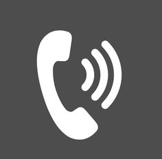 an icon of a phone receiver with the call button highlighted in white on a gray background