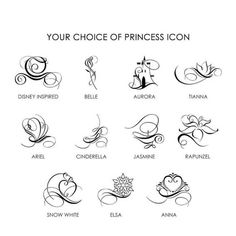 the different types of princess logos