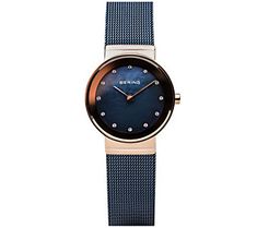 From your workday appointments to your weekend schedule, this two-tone stainless steel mesh bracelet watch helps you stay on time in sleek and sophisticated style. From Bering. Women Mesh Watch, Stylish Watches For Girls, Classy Watches, Strength Training For Women, Colorful Watches, Slim Watches, Minimalist Luxury, Hot Jewelry, Jewelry Watch