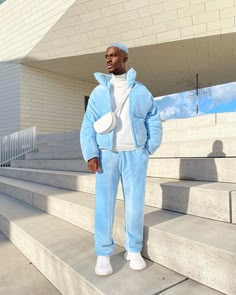 Baby Blue And White Outfit, Calm Fits, Alt Makeup, Streetwear Men