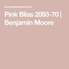 pink bliss 2009 - 70 benjamin moore cover art for the album's release