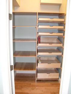 the closet is empty and ready to be used as a storage area for various items