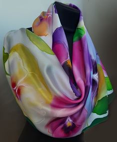 Painted Silk Scarves, Flower Shawl, Luxury Silk Scarves, Shawl Wedding, Eco Dyeing, Large Silk Scarf, Hand Painted Scarves, Hand Painted Gifts, Painted Scarf