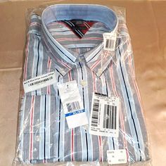 Tommy Hilfiger Multi Color Striped Dress Shirt. Multi Colors Are Blue, Grey, Red, And White. The Dress Shirt Is Long Sleeve. 80's 2 Ply Cotton Smoke Free Home ***Offers Are Welcome*** Tommy Hilfiger Long Sleeve Summer Shirt, Tommy Hilfiger Red Long Sleeve Shirt, Mens 80s, Tommy Hilfiger Long Sleeve, Long Sleeve Cotton Dress, Tommy Hilfiger Cotton Button-up Shirt, Slim Fit Dress Shirts, Plaid Dress Shirt, Tommy Hilfiger Shirts