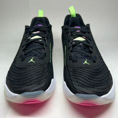 Stored In A Smoke Free And Pet Free Location Nike Jordan Luka 1 Black Lime Glow Dn1772-003 New Condition: Brand New No Box Brand: Nike Model: Jordan Luca 1 Color: Black / Lime Green / Glow Style: Basketball Product Line: Luca Doncic Style Code: Dn1772-003 Size: Men's Size 10 Sporty Black Basketball Shoes With Translucent Outsole, Black Lace-up Basketball Shoes With Translucent Outsole, Black Basketball Shoes With Translucent Outsole, Black Synthetic Basketball Shoes With Translucent Outsole, Black Running Sneakers With Translucent Outsole, Black Running Shoes With Round Toe For Light Exercise, Black Running Shoes For Light Exercise With Round Toe, Black Running Shoes For Light Exercise, Dynamic Black Synthetic Basketball Shoes