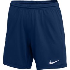 Nike WOMENS Park III Shorts The Nike Dri-FIT Park III Shorts have soft, sweat-wicking fabric to help keep you dry and comfortable. The stretchy waistband is lined with mesh for breathability. Dri-FIT technology helps you stay dry, comfortable and focused. Elastic waistband is lined with mesh for breathability and has a drawcord. 100% POLYESTER Nike Azul, Soccer Shorts, Women's Soccer, Womens Soccer, Nike Womens, Blue Nike, Sporty Outfits, Sweat Shorts, Nike Shorts