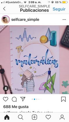 an instagram page with the caption'self care simple'in spanish on it