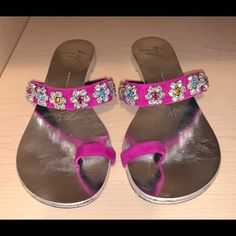 Great Condition. Size 37.5 Zanotti Shoes, Giuseppe Zanotti Shoes, Jelly Sandals, Giuseppe Zanotti, Women's Shoes Sandals, Jelly, Shoes Sandals, Size 7, Women Shoes