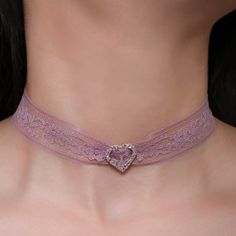 This Unique Piece Is A Wonderful Addition To Your Wardrobe And Your Style; Sure To Get Lots Of Compliments! Great For Valentine’s Day Or Anytime! Gsunck50t00n3xh Pink Choker Necklace, Coquette Jewelry, Aries Necklace, Silhouette Necklace, Heart Costume, Abstract Pendant, Pink Choker, Velvet Choker Necklaces, Sunflower Necklace