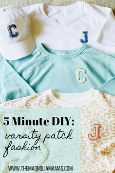 5 minute diy varsity patch t - shirt sewing pattern