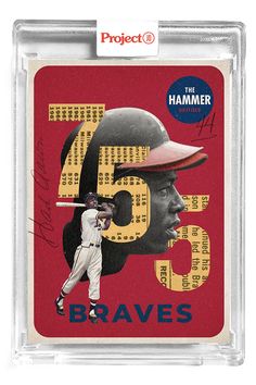 a baseball card with the number five in it's center and an image of a man