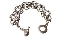 👌 Perfect Jewelry Accessory: Celebrate your beauty with this elegant and fashionable layering chain bracelet. In addition to being delicate and beautiful, this bracelet is a perfect accessory for any outfit.  This silver-plated cable chain bracelet is simple and versatile, making it the perfect gift for any occasion!  ♻️ Convenient Material: Our Custom Made Bracelet is made from sterling silver material, will not rust or tarnish. It is a very shiny, high grade and hypoallergenic metal. They are heavy enough to be durable and feel solid in your hand. The Chic Bracelet can fit any size wrist, and it is not adjustable so if you know your wrist size you can order right away. The layering accent makes it exceptionally beautiful.  🎁 Great Gift: This Silver Bracelet is designed with quality, st Sterling Silver Chain Bracelet For Jewelry Making, Silver Link Bracelets With Rolo Chain, Silver Metal Oval Link Chain Bracelet, Metal Link Bracelets With Rolo Chain, Silver Charm Bracelet With Rolo Chain Links, Elegant Sterling Silver Bracelet With Extender, Metal Chain Link Bracelet For Jewelry Making, Elegant Sterling Silver Rolo Chain Bracelet, Elegant Adjustable Rolo Chain Bracelet