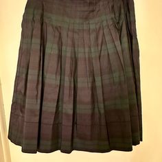 Talbots Festive Skirt, At The Knee, Pleated, Taffeta Size 10 P, New Classic Green Pleated Skirt, Formal Green Pleated Skirt, Pleated Skirt, The Knee, Womens Skirt, Size 10, Festival, Skirt, Green