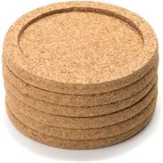 a stack of cork coasters sitting on top of each other