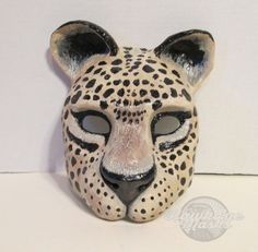 Jaguar Masquerade mask wild animal mask jungle cat by HawkEyeMasks Ceramics Mask, Jaguar Cat, Multicultural Art, Cat Masks, Art Masks, Mask Cat, Tiger Mask, Paper Mache Animals, Ceramic Mask