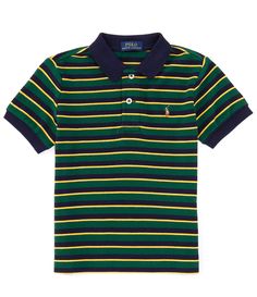 From Polo Ralph Lauren&#x2C; this shirt features:Horizontal stripe printRibbed polo collarShort sleeves with ribbed armbandsTwo-button placketMulticolored signature embroidered pony at the left chestEven vented hemSoft cotton interlock that's washed for added softnessMachine wash/tumble dryImported. Summer Striped Polo Shirt, Striped Collared Polo Shirt For Summer, Summer Striped Collared Polo Shirt, Striped Short Sleeve Polo Shirt For Summer, Fitted Polo Shirt With Striped Collar For Summer, Fitted Striped Polo Shirt For Summer, Fitted Summer Polo Shirt With Striped Collar, Summer Fitted Striped Polo Shirt, Summer Fitted Polo Shirt With Striped Collar