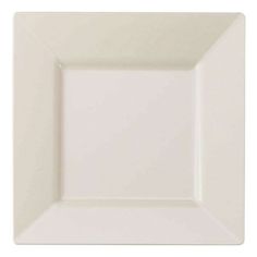 a white square plate on a white background with an empty place for the wording