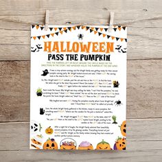 a halloween pass the pumpkin game