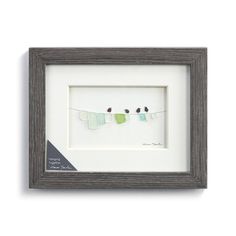 The Sharon Nowlan Hanging Together Wall Art by Demdaco adds a gentle pop of color to any room with the help of blue and green sea glass. Beach Glass Crafts, Frame Hangers, Bird Artwork, Sea Glass Art, Clothes Line, Pebble Art, Glass Crafts, Bird Lovers, Wall Display