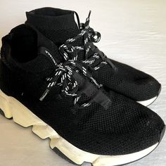 Balenciaga Sock Sneakers. Size 37.5. Used. Balenciaga Sock, Shoes Balenciaga, Sock Sneakers, Balenciaga Black, Balenciaga Shoes, Womens Shoes Sneakers, Balenciaga, Shoes Sneakers, Size 7