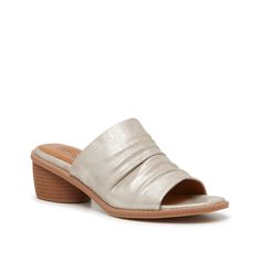 Eurosoft-Corely Sandal Bring some stylish versatility to your look with the Corely sandal from Eurosoft. This mule-inspired pair sports a ruched design for some texture, while the slight block heel gives a bit of lift. Pale Gold, Mule, Block Heels, Gold Metal, Bring It On, Sandals, Texture, Heels, Sports