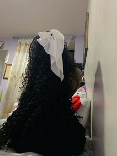 #hellokitty #hellokittyaddict #hellokittystuff #mirror #bows #whitebow #bow #shein #hair #hairstyles #blackgirl #blackgirlshairstyles #cuteoutfit #bodycondress #dress #dressesforwomen #viralpost #hrtsz4 #trending #trendingbraids #trendingfashion #christmas #love #lovecore #core #blackgirl #blackgirlshairstyles Bow Braids Black Women, Bow And Braid Hairstyle, Bow Trend With Braids, Boho Braids With Bow, Braids And Bows Hairstyles, Bow On Braids, Braided Bow Hairstyles, Half Up Half Down With Bow Black Women, Bow Hairstyle Braids