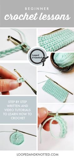 crochet lesson for beginners to learn how to knit