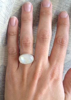 Elegant Horizontal Large Oval White Rainbow Moonstone Sterling | Etsy Silver Faceted Oval Moonstone Ring, Large Oval White Moonstone Ring, Adjustable Oval White Moonstone Ring, Untreated Oval Silver Moonstone Ring, Mossianite Engagement Rings, Opal Engagement Ring Rose Gold, Silver Moonstone Birthstone Ring, Oval Cabochon, Sterling Silver Jewelry Rings, Unique Opal