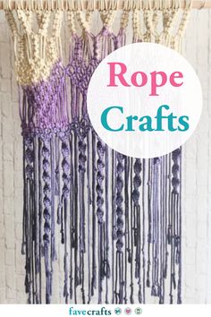 the cover of rope crafts with text overlay