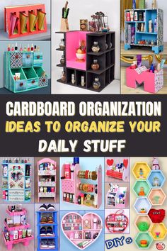 cardboard organization ideas to organize your daily stuff