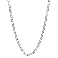 Add something new to your daily look with this handsome stainless steel figaro chain necklace by Adornia.Add something new to your daily look with this handsome stainless steel figaro chain necklace by Adornia. Nickel free Metal: stainless steel Chain length: 24 in. Total weight: 30 g Width: 6 mm Packaging: pouch Plating: rhodium, 14k gold Finish: polished Chain type: figaro Size: 24". Color: Silver Tone. Gender: female. Age Group: adult. Classic Stainless Steel Figaro Chain Necklace, Silver Stainless Steel Figaro Chain Necklace, Stainless Steel Figaro Chain Necklace, Chain Necklace Silver, Figaro Chain Necklace, Figaro Chain, Figaro Chains, Chain Silver, Silver Chain Necklace