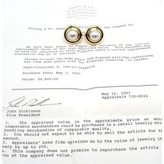 Authentic Tiffany & Co Picasso 18k Yellow Gold Diamond Mabe Pearl Earrings Paper      These earrings come with Tiffany & Co replacement value from 1993, a receipt and a box.   Metal: 18k yellow gold  Size Earrings: 24mm  Weight: 29.2 grams  Stones: 2 Round brilliant cut diamonds VS1 clarity, G color total weight approximately .30ct 2 Mabe pearls 14mm each.  Hallmarks: Tiffany & Co 750 Paloma Picasso  Please reference the dimensions in the description for the best approximate dimensions. Designer White Gold Diamond Earrings For Anniversary, Designer Yellow Gold Diamond Earrings Gift, Gold Diamond Jewelry With Certificate Of Authenticity, Formal Designer Diamond Earrings In Yellow Gold, Designer Yellow Gold Diamond Earrings For Formal Occasions, Formal Designer Yellow Gold Diamond Earrings, Designer Gold Pearl Earrings As Gift, Formal 14k Stamped Yellow Gold Diamond Earrings, Luxury Hallmarked Clip-on Earrings For Anniversary