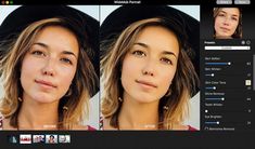 a woman's face is shown in three different pictures, including the same image