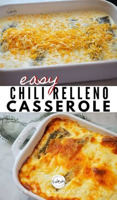 an easy casserole recipe with cheese and spinach in it is ready to be eaten