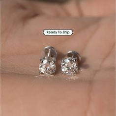 Colorless Solitaire Wedding Earrings | Crafted With 14K White Gold, These Stunning Round Cut Moissanite Stud Earrings Are Perfect For Your Special Day | Complete Your Bridal Set With These Ear Lobe Earrings Are Sure To Make A Statement On Your Special Day ✥ 𝐅𝐢𝐧𝐝 𝐭𝐡𝐞 𝐦𝐚𝐭𝐜𝐡𝐢𝐧𝐠:  Ring: https://www.etsy.com/listing/938820538 Pendant: https://www.etsy.com/listing/1474296663 ✥ 𝐌𝐚𝐢𝐧 𝐒𝐭𝐨𝐧𝐞 𝐃𝐞𝐭𝐚𝐢𝐥𝐬: ↣ Shape: Round ↣ Weight: 0.85 CTW (App.) ↣ Color/Clarity: Colorless/VVS ↣ Type: Moissanite ↣ Making Process: Handmade - Crafted by our experienced team ↣ Options: Lab Grown Diamond and Natural Diamond (Possible on request while placing an order and Extra Chargeable Service) ✥ 𝐉𝐞𝐰𝐞𝐥𝐫𝐲 𝐃𝐞𝐭𝐚𝐢𝐥𝐬: ↣ SKU: GBS0318-0320-0319 ↣ Metal Purity: 925 Sterling Silver  ↣ Met Gia Certified Sterling Silver Earrings, Timeless Jewelry With Matching Earrings For Anniversary, Timeless Jewelry Set With Matching Earrings For Anniversary, Timeless Sterling Silver Diamond Earrings For Wedding, Gia Certified Silver Diamond Earrings For Gift, Fine Jewelry Bridal Earrings With Round Cut For Anniversary, White Gold Diamond Earrings With Vs Clarity As Gift, Wedding Earrings With Brilliant Cut Lab Grown Diamonds, White Gold Bridal Earrings With Prong Setting