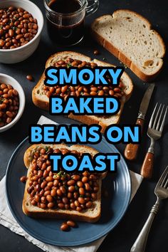 A photo of a  Smoky Baked Beans on Toast which is a type of Beans on toast ideas Recipes With Butter, Baked Beans On Toast, Veggie Sandwiches, Veggie Sandwich