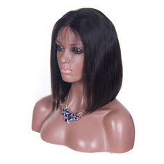 Product Details: Includes combs and adjustable straps in the back. Knots are slightly bleached and hairline is preplucked.All wigs are glueless and can be worn with or without glue. Hair Color Natural Color( Natural Black) Hair Type 100% Virgin Human Hair Cap Size Medium (22"-22.5") Lace Color Transparent Can Be Dyed Can be colored up to #27 Can Be Curled Yes Wicca Fashion, Straight Bob Cut, Lace Front Bob Wigs, Black Hair Types, Best Lace Wigs, Lace Front Bob, Bob Straight, Natural Black Hair, Bob Cut Wigs