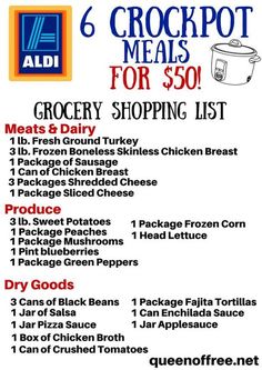 the grocery list for grocery items is shown in this advertizer's image