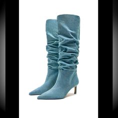 Nwt. Never Worn. Brand New Condition. Heeled Boots In Denim Fabric. Slouchy Shaft. Pointed Toe. Heel Height: 2.4 Inches (6 Cm) Color: Denim Blue Size: 7 1/2 Airfit. Flexible Technical Sole Made Of Latex Foam Designed To Offer Increased Comfort. Upper 100% Cotton Lining 90% Cotton 10% Polyester Sole 100% Polyurethane Thermoplastic Insole 100% Polyurethane Chic Denim Blue Boots For Fall, Chic Denim Blue High Heel Boots, Chic Blue Denim Boots, Chic Denim Winter Boots, Chic Winter Denim Boots, Chic Fitted Denim Blue Boots, Chic Denim Blue Boots For Spring, Denim Boots, Zara Shoes