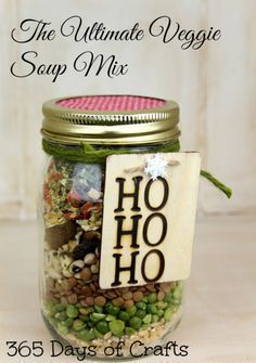 the ultimate veggie soap mix is in a jar with a tag on it