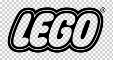 the logo for lego's company, which is also in black and white transparent background