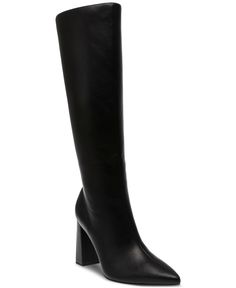 in stock Luxury Black Boots, Black Knee High Boots Outfit, Block Heel Knee High Boots, Thick Calves, Heel Knee High Boots, Real Leather Boots, Black Knee High Boots, Ralph Lauren Style, Dress Boots